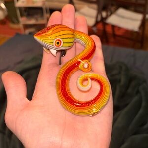 Colorful Glass Snake Pendant